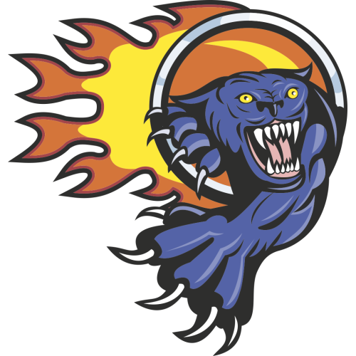 Autocollant Panthère Flammes