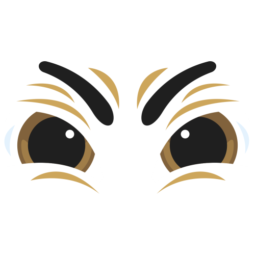 Autocollant Yeux Colère