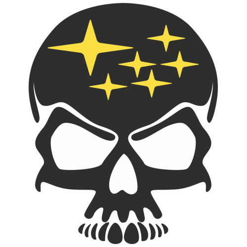 Autocollant Subaru Skull Fond Blanc