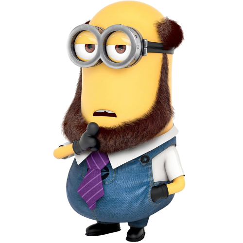 Autocollant Minion Barbe