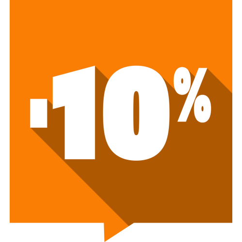 Autocollant Soldes -10% Carré Couleurs