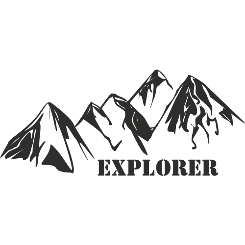 Sticker Montagne Explorer