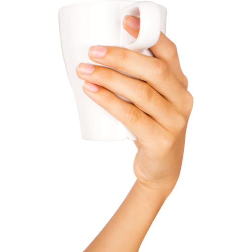 Autocollant Personne Main Tasse