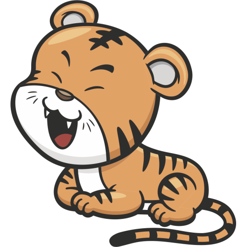 Autocollant Enfant Tigre