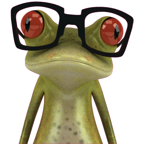 Autocollant Grenouille A Lunette