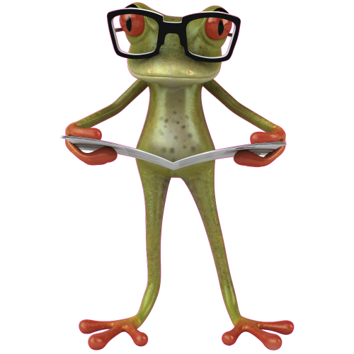 Autocollant Grenouille Intello