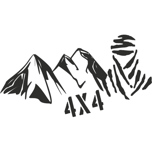 Sticker Montagne Touareg 4x4