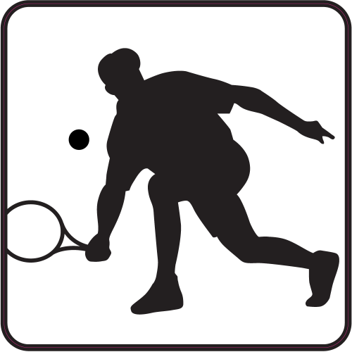 Autocollant Tennis Solo B