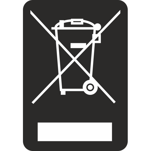 Autocollant Etiquette Weee Noir