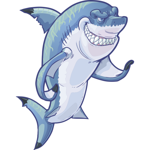 Autocollant Mascotte Requin