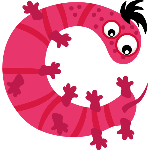 Autocollant Alphabet Enfant Monstre C