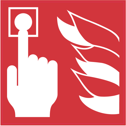 Autocollant Panneau Indication Incendie Alarme