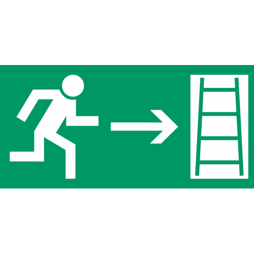 Autocollant Signalisation Sortie Secours Echelle 2