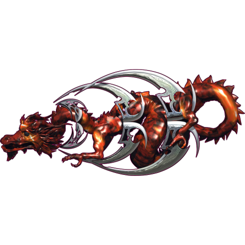 Autocollant Flaming 3d Dragon