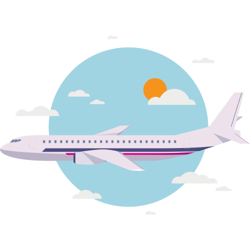 Autocollant Métier Voyage Avion