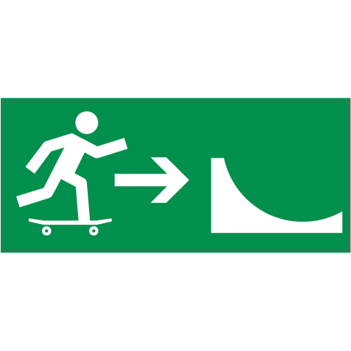 Autocollant Panneau Indication Skatepark