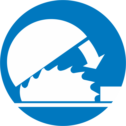 Autocollant Obligation Fermez Scie