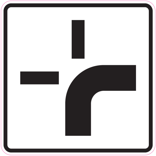 Autocollant Panneau Indication Route Prioritaire