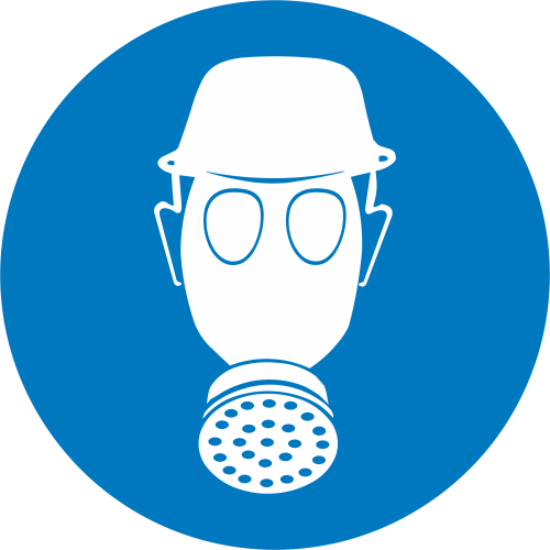 Autocollant Obligation Protéger Tête Et Voies Respiratoires