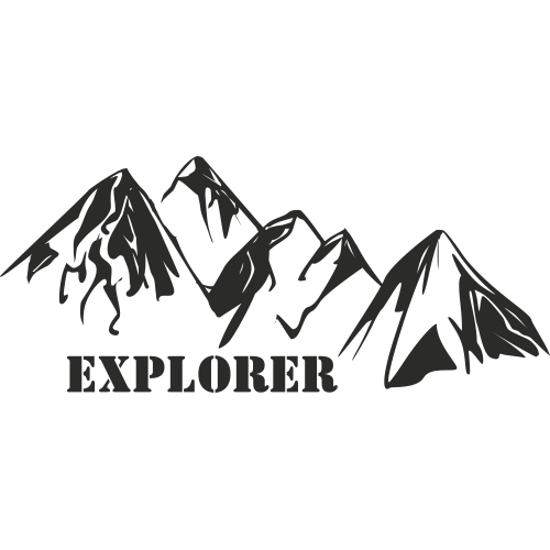 Sticker Montagne Explorer Droite