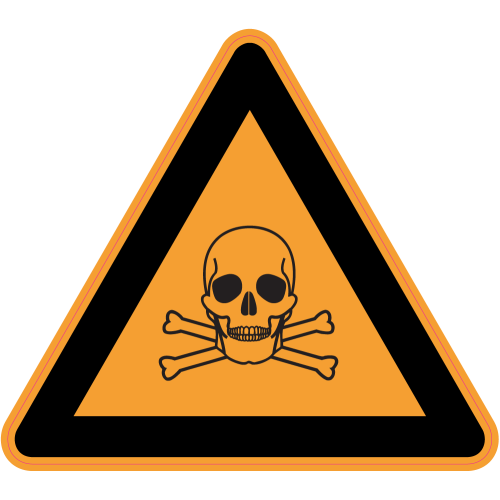 Autocollant Panneau Danger Produits Toxiques