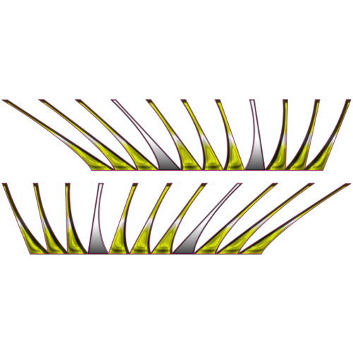 Autocollant Cils Jaune