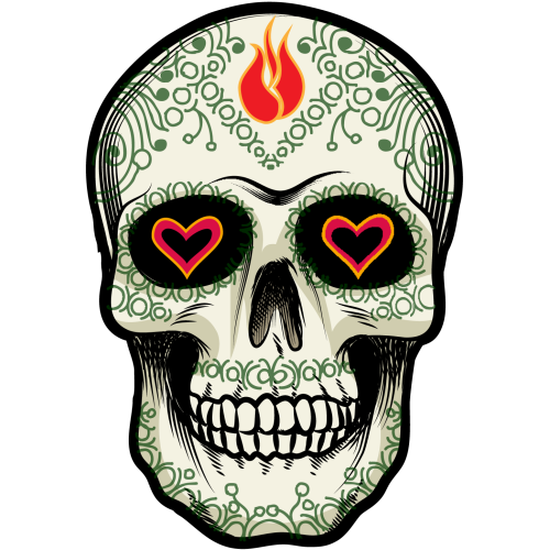 Autocollant Calavera - Tete De Mort Mexicaine