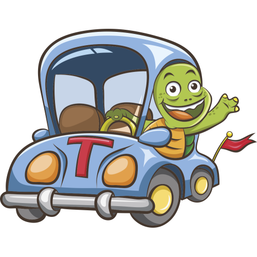 Autocollant Enfant Tortue Voiture