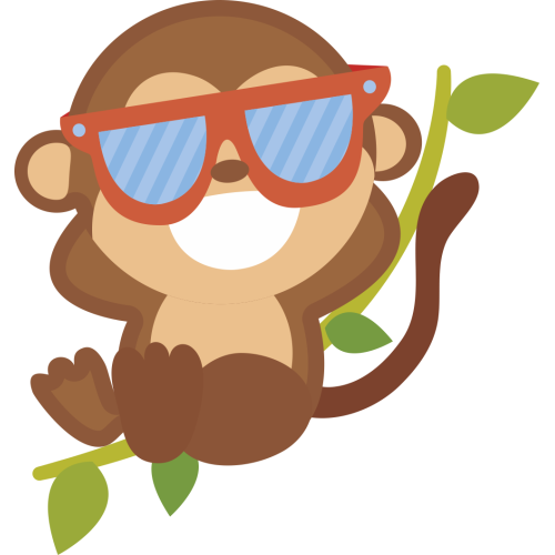 Autocollant Animaux Singe