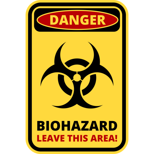 Autocollant Panneau Danger Biologique