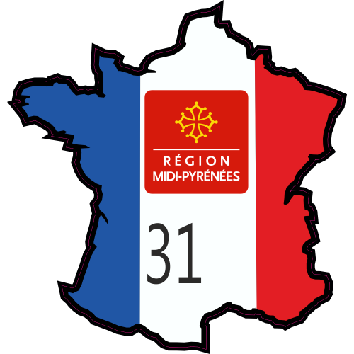 Autocollant Haute-garonne (midi-pyrenees)