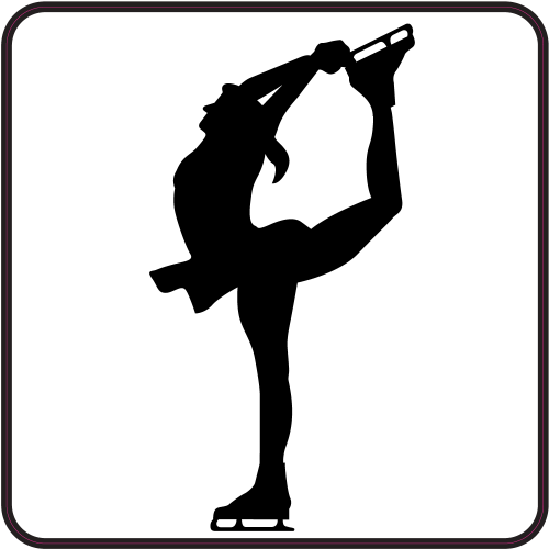 Autocollant Patinage Artistique Solo B