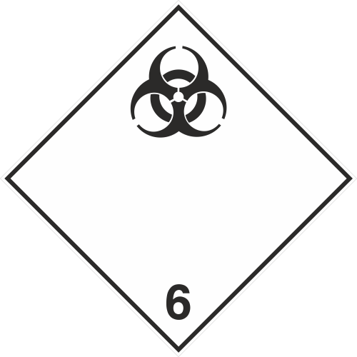 Autocollant Transport Susceptible De Produire Une Infection