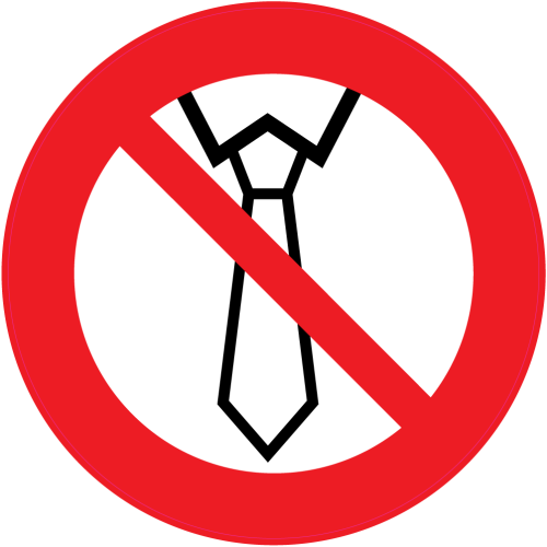 Autocollant Panneau Interdiction De Porter La Cravate