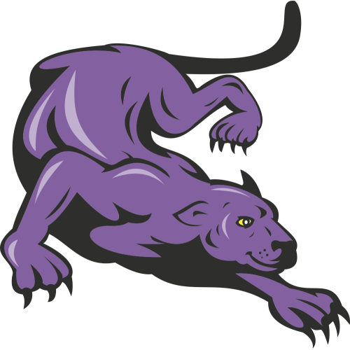 Autocollant Panthère Violet