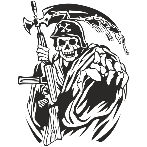 Autocollant Faucheuse Ak47