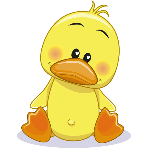 Autocollant Mignon Canard