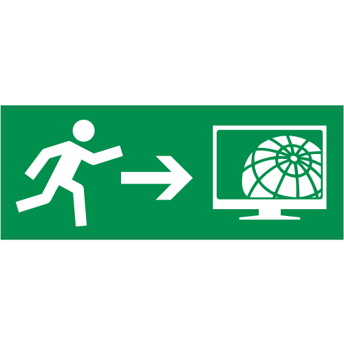 Autocollant Panneau Indication Internet