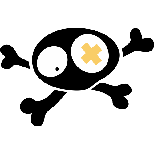 Autocollant Bd 22 Tête De Mort