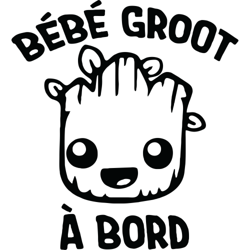 Sticker Be?be? Groot A? Bord