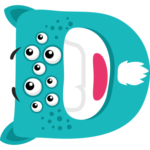 Autocollant Alphabet Enfant Monstre D