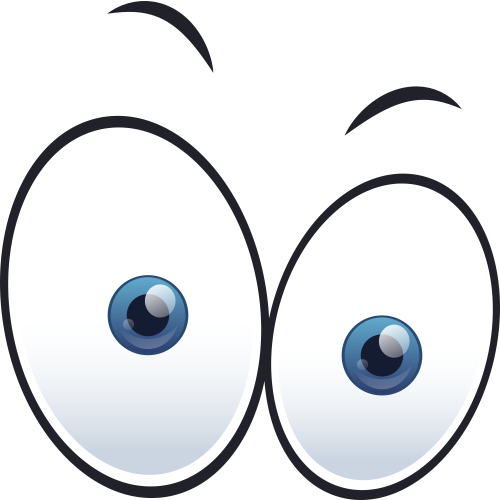 Autocollant Yeux étonnés