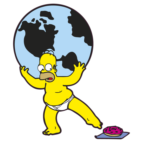 Autocollant Homer Simpson