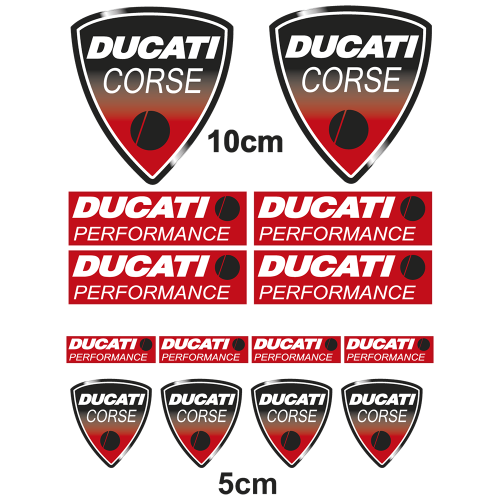 Autocollant Ducati Rouge