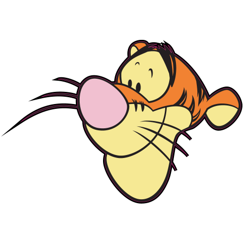 Autocollant Tete Tigrou