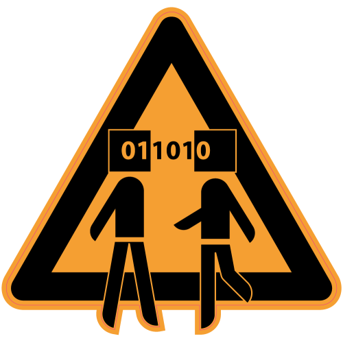 Autocollant Panneau Danger Echange D'informations