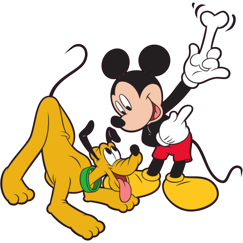 Autocollant Plutot Et Mickey