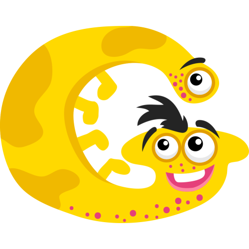 Autocollant Alphabet Enfant Monstre G