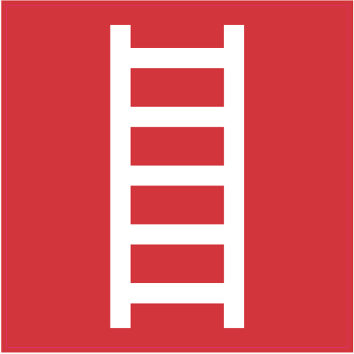 Autocollant Panneau Indication Incendie échelle