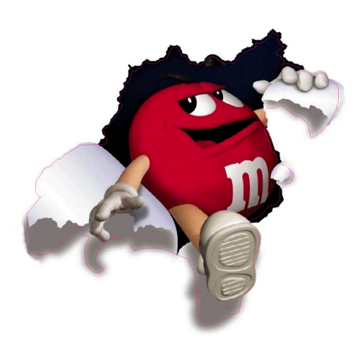 Autocollant M&m's Rouge